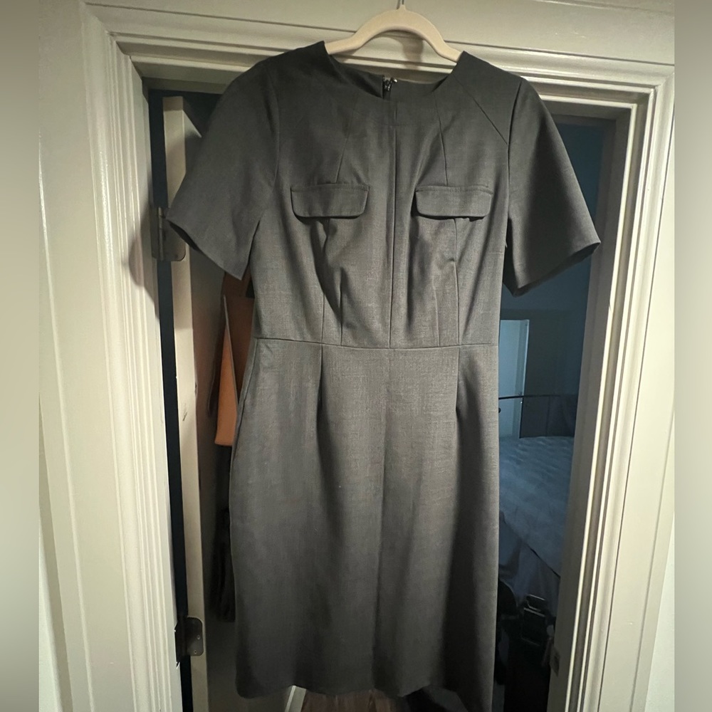 J Crew Gray Suit Dress Size 10